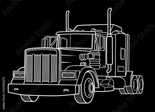 Classic semi truck