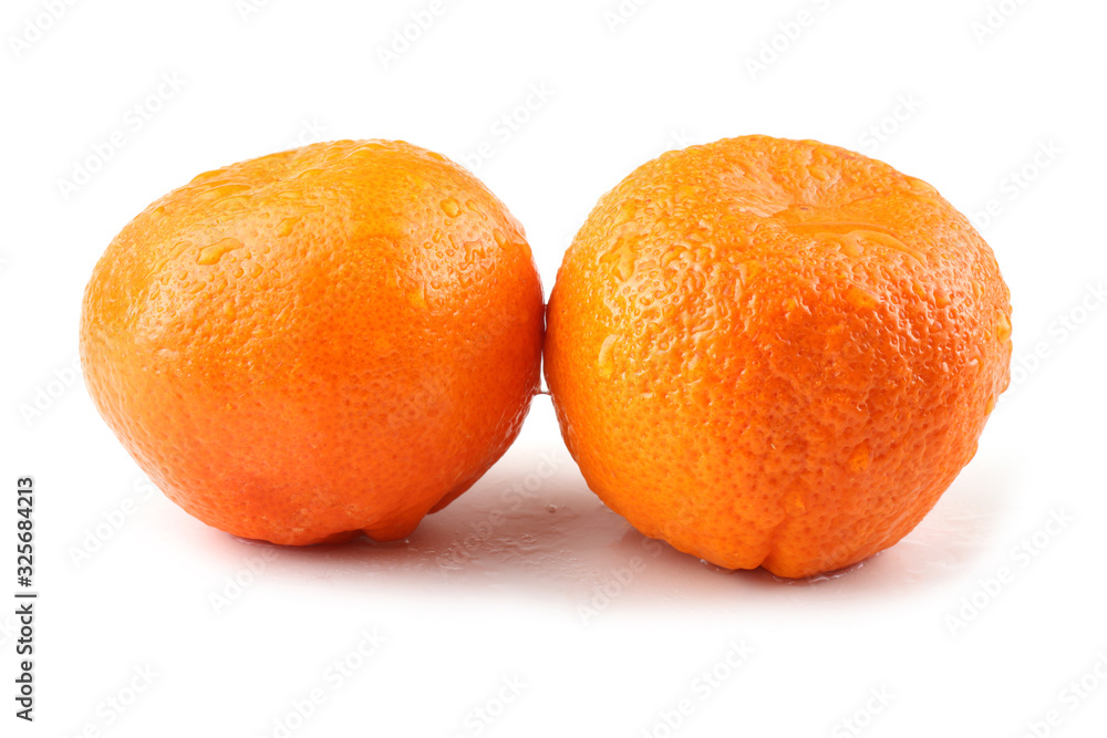 Mandarin oranges isolated on white