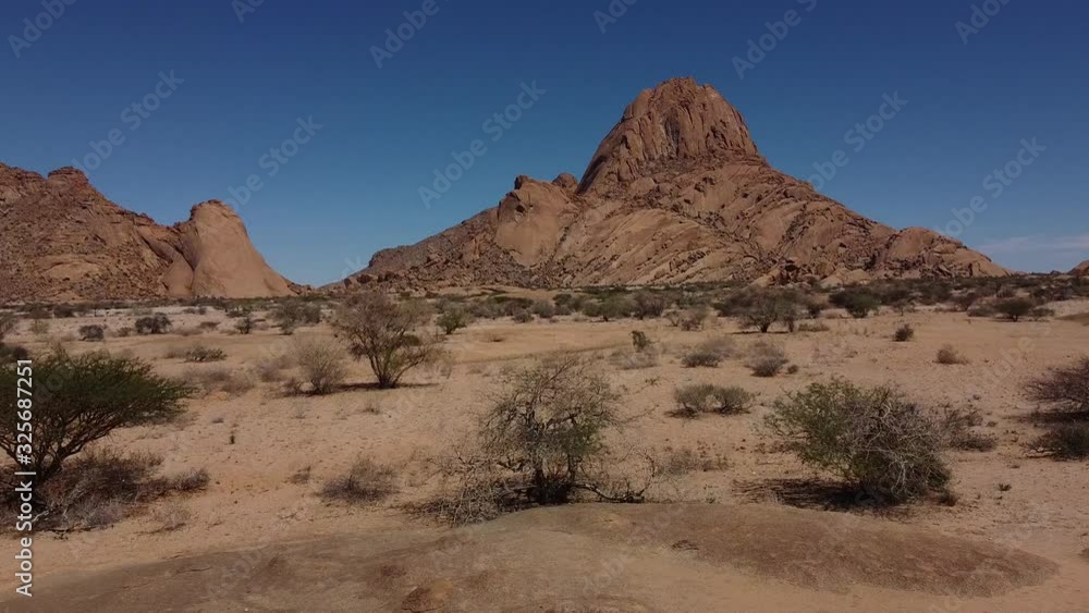 Stunning Erongo mountain in the desert of Namibia, beautiful view, Africa Stunning Erongo mountain in the desert of Namibia, beautiful view, Africa
