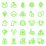 Set of agriculture icons. Vector illustration