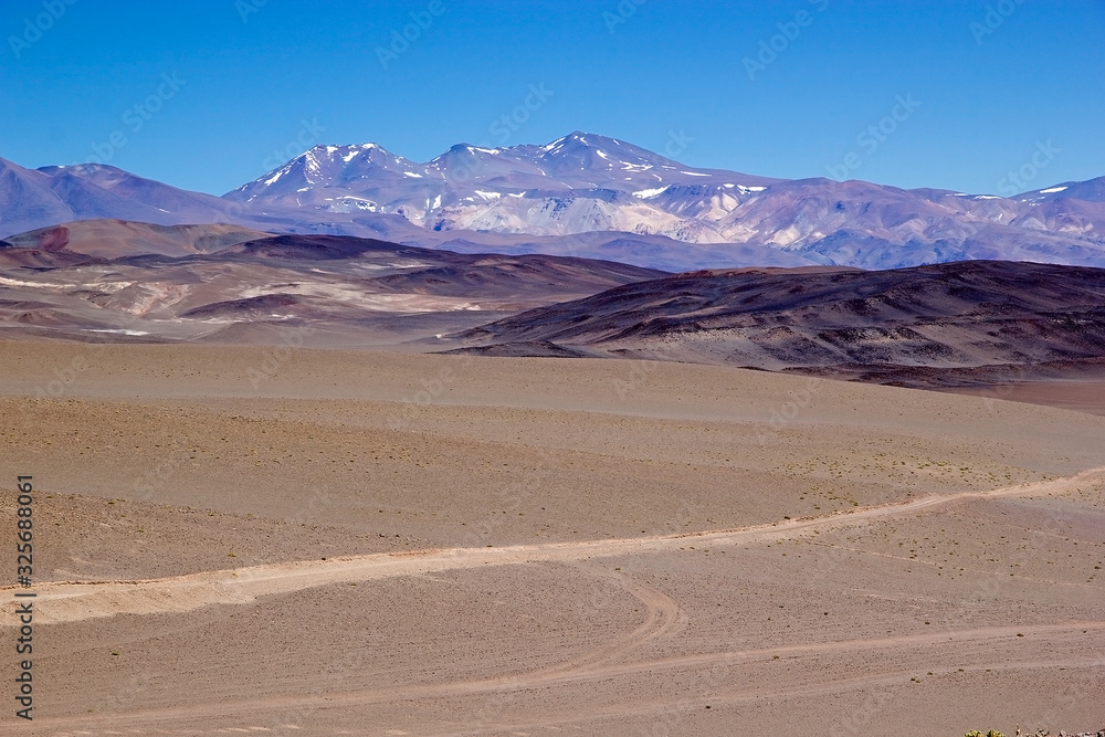 Trail to the Salar of Antofalla at the Puna de Atacama, Argentina Trail to the Salar of Antofalla at the Puna de Atacama, Argentina