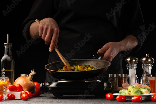 Εκτύπωση καμβά Chef cook