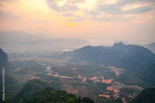 Pha Ngern Cliff View Point 2, Vang Vieng, Laos photo