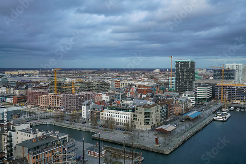 city of antwerpen belgium panorama view © Norman
