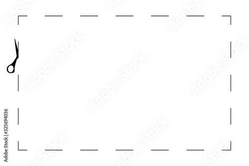 Clip to save. Coupon with a dotted cut line frame.