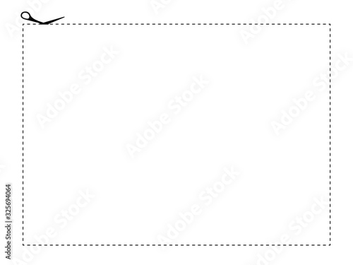 Coupon frame. Clip to save frame with a dotted bounding.