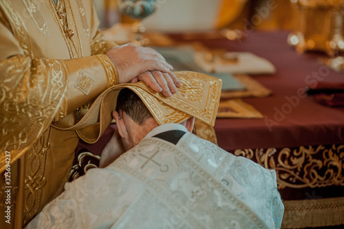Photography orthodox church priestly prayer priest
