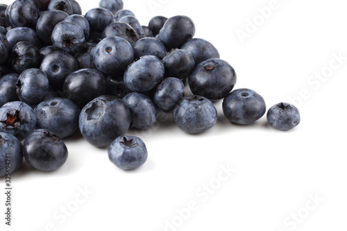 Blueberries isolated on white