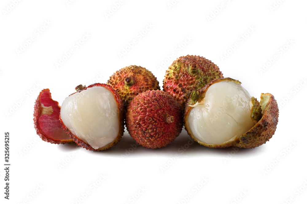 Lychee isolated on white Lychee isolated on white