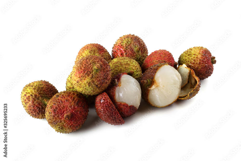 Lychee isolated on white Lychee isolated on white