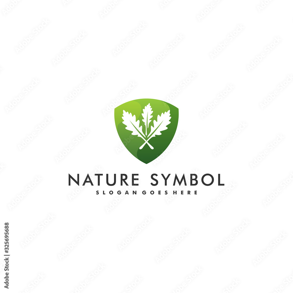 Oak leaf logo template design vector illustration Oak leaf logo template design vector illustration
