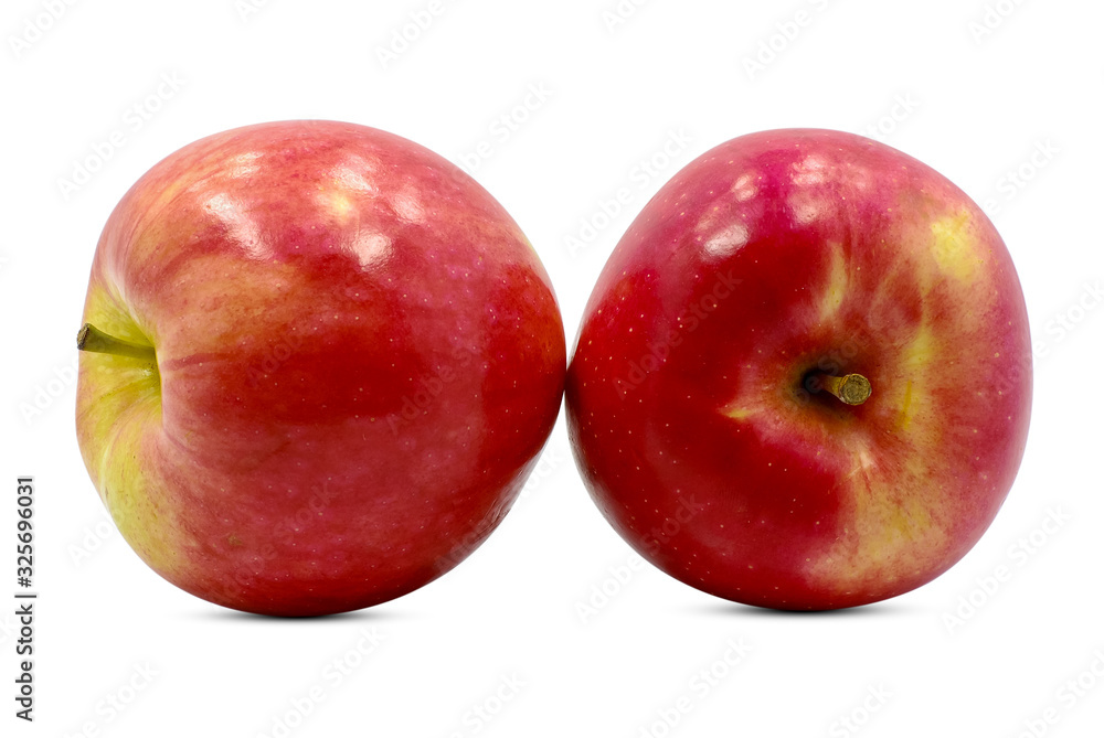 Fresh apple fruits isolated on white background
