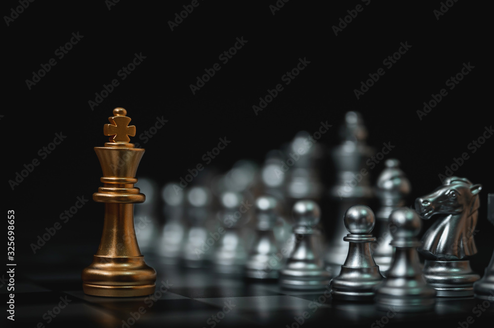 Business leader concept. Chess board game strategy planning and competition Business leader concept. Chess board game strategy planning and competition