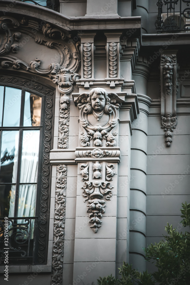 Elegant Building Facade in Buenos Aires.