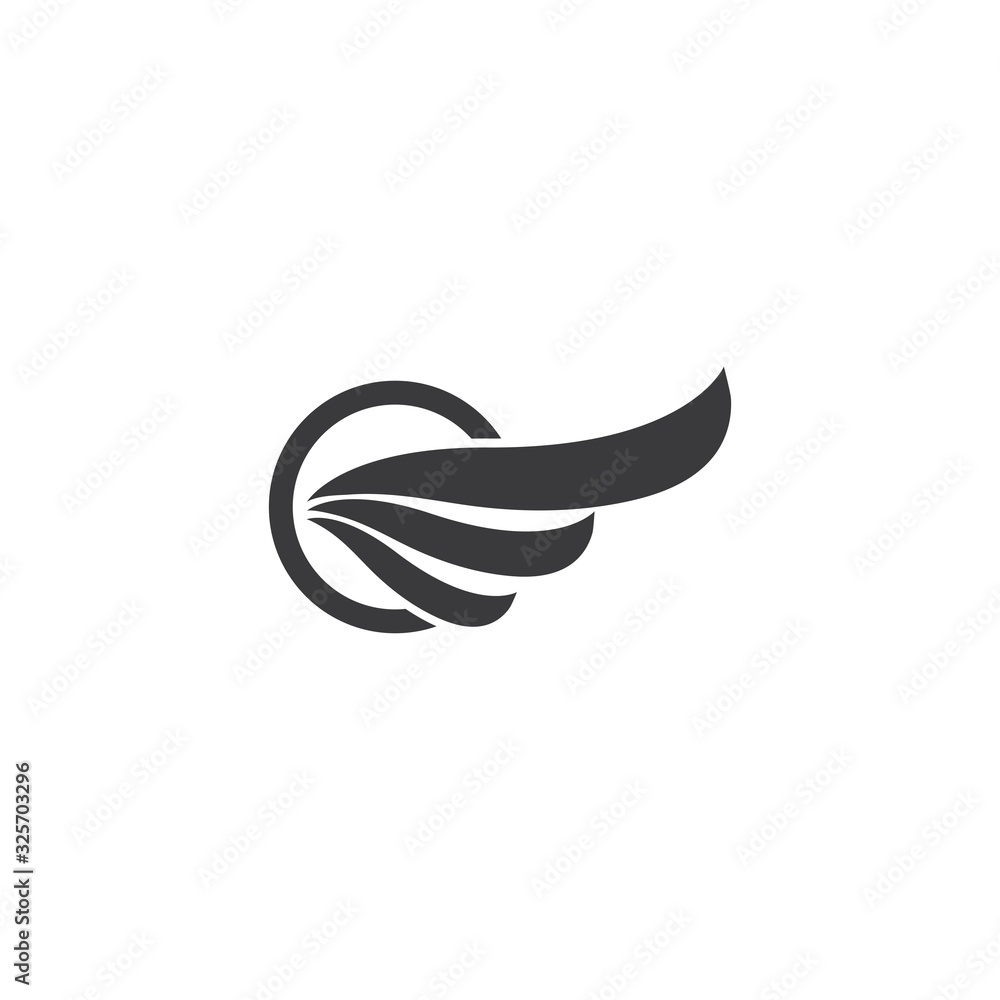 Obraz premium wing logo template vector icon illustration
