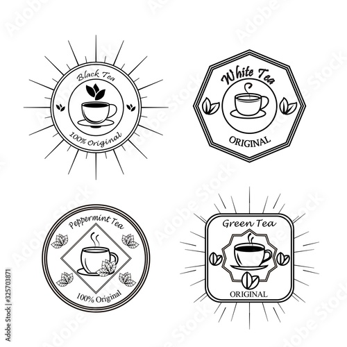 Collection of various types of tea in the form of vector bundles