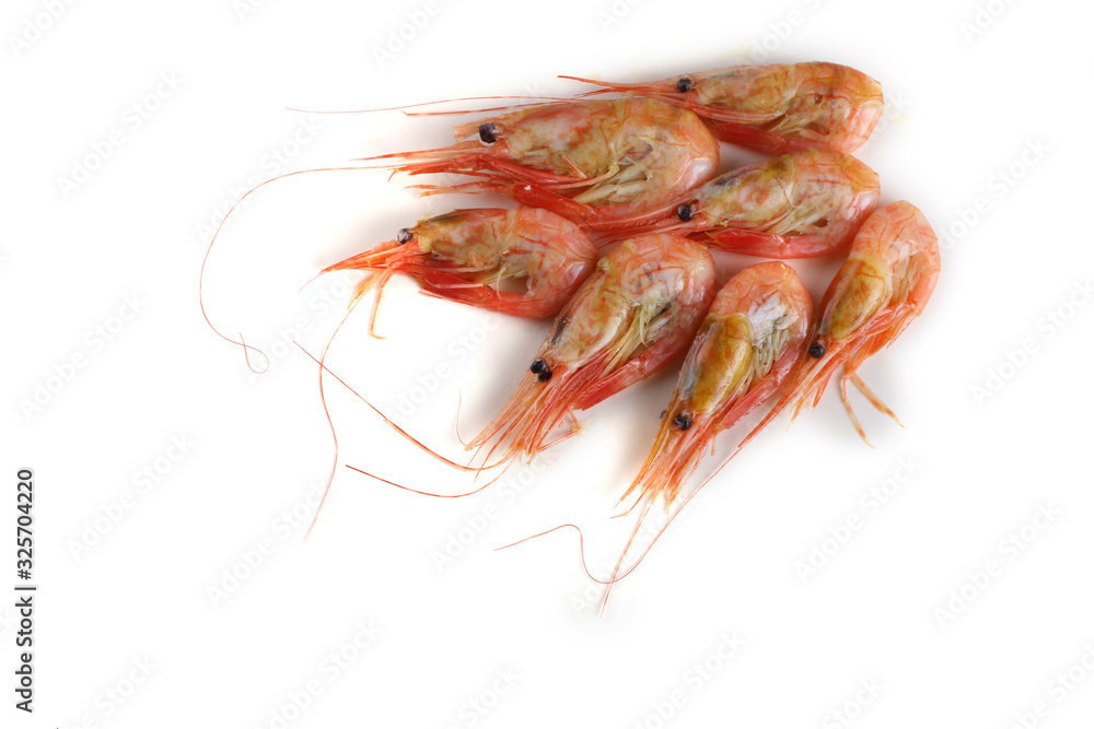 Shrimps isolated on white Shrimps isolated on white