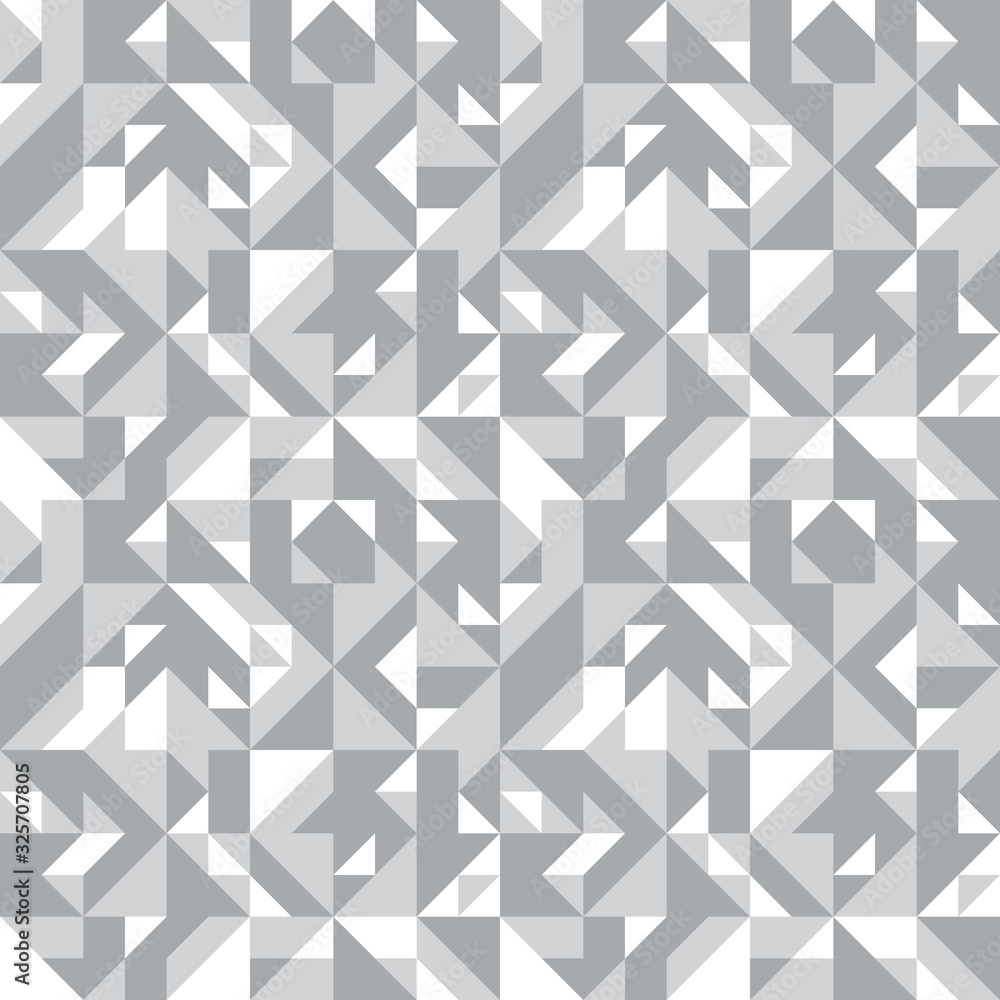 Background vector abstract design. Geometric seamless pattern in gray color. Decorative mosaic wallpaper. Vector illustration. Background vector abstract design. Geometric seamless pattern in gray color. Decorative mosaic wallpaper. Vector illustration.
