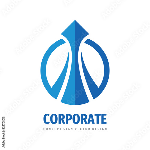 Corporate business logo template design. Finance economic sign. Development strategy icon. Progress logo symbol. Startup creative logo sign. Vector illustration. 