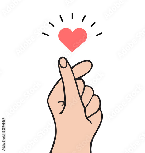 sign mini heart On Isolate White Background