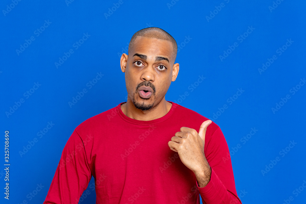 African guy with red jersey African guy with red jersey