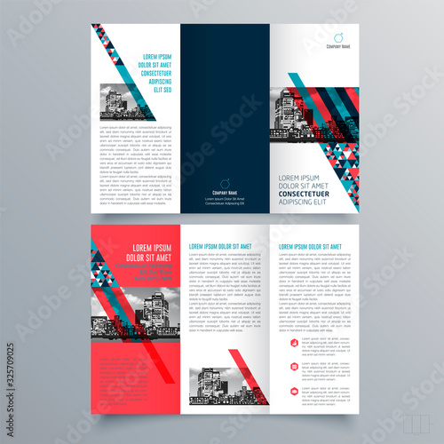 Brochure design, brochure template, creative tri-fold, trend brochure