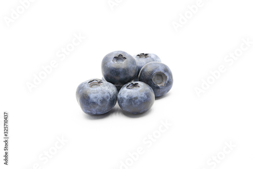 Fresh blueberries isolated on white background. High resolution.