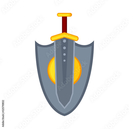 Cartoon metal sword shield wall decor