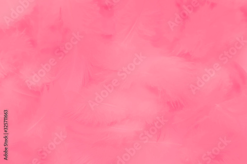 Beautiful abstract colorful white and pink feathers on white background and soft white feather texture on white pattern and light pink background valentine day