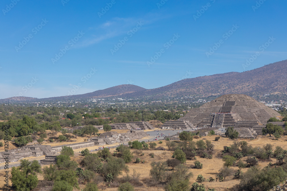 The Pyramids in ancient city of Teotihuacan in Mexico.