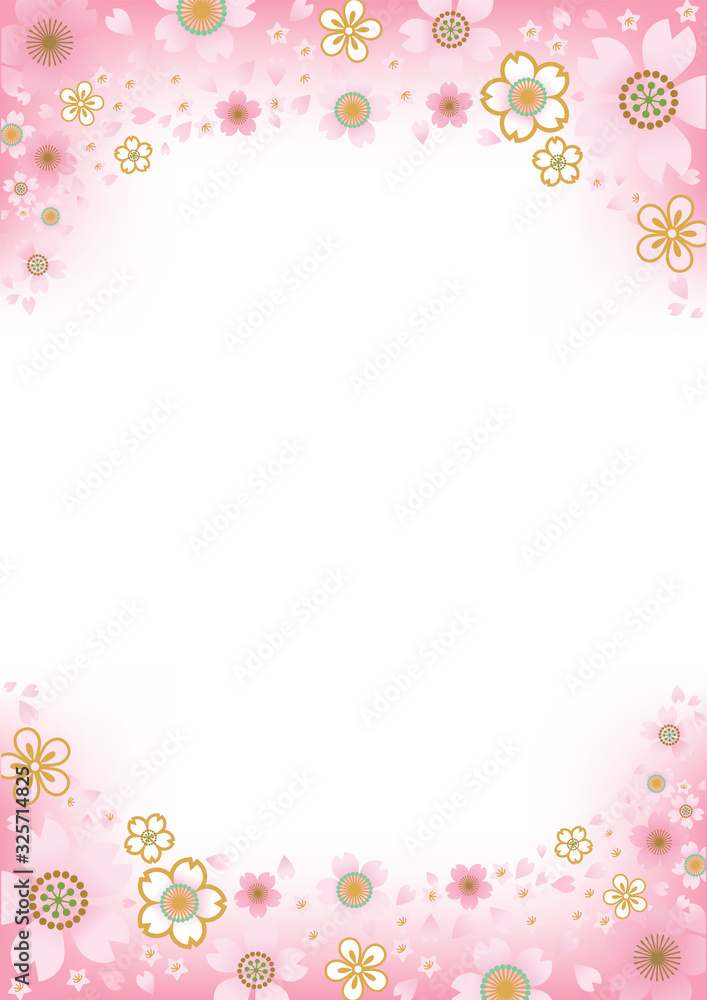 Cherry blossom flower confetti - vertical layout