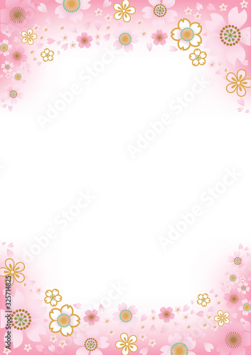 Cherry blossom flower confetti - vertical layout