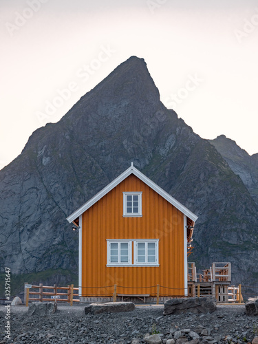 small house infront a Mountain - Norway
