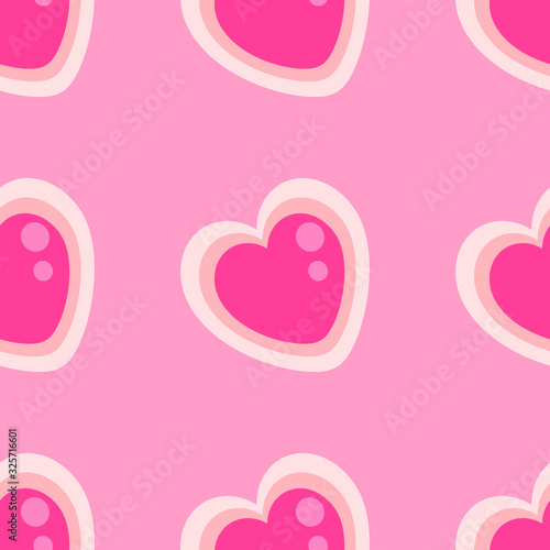 abstract seamless background with hearts fabric print vector illustration