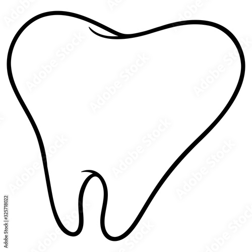 Dental Tooth - A cartoon illustration of an abstract Dental Tooth.