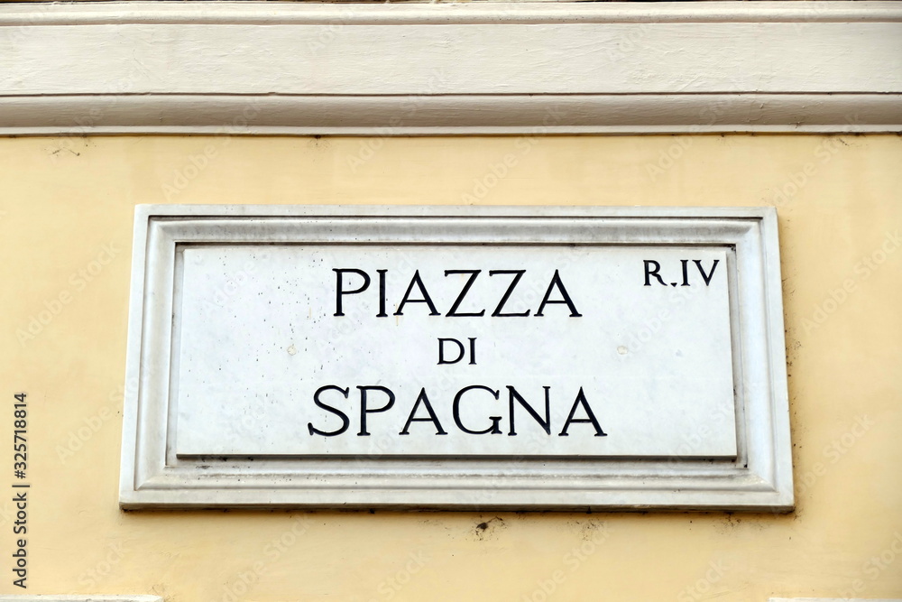 Obraz premium nomi delle strade e piazze di roma,italia