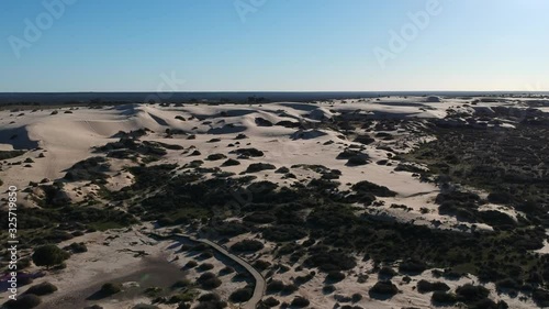 Aerial Drone footage of Australia Outback Lake Mungo