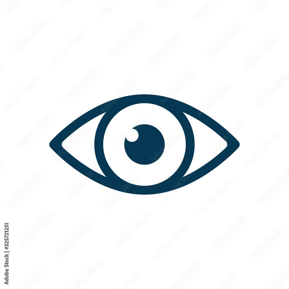 Eye icon vector isolated on white background Eye icon vector isolated on white background