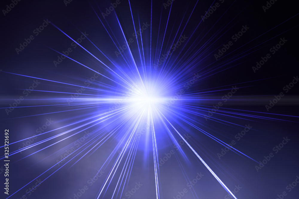 Flash light, lens flares, sun beams effect over dark blue background. Abstract backdrop Flash light, lens flares, sun beams effect over dark blue background. Abstract backdrop