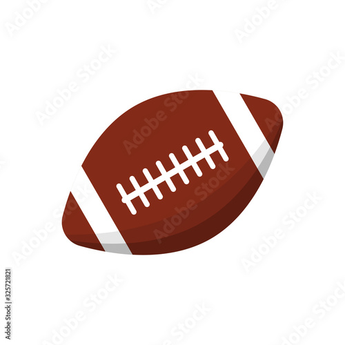 American football ball icon isolated on white background. Vector illustration