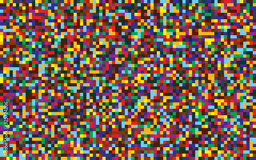 Pixels seamless pattern Color pixelated background 8 bit retro style Grainy noise effect Vector backdrop for game, web, fabric
