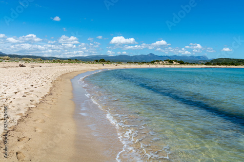 Fototapeta Naklejka Na Ścianę i Meble -  Sandy beaches of Peloponnese, white sand beach Voidokilias near Pylos, Greece