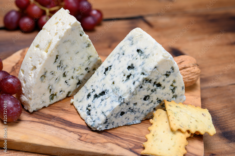 Cheese collection, strong Danish blue cheese Danablu with blue mould. Cheese collection, strong Danish blue cheese Danablu with blue mould.