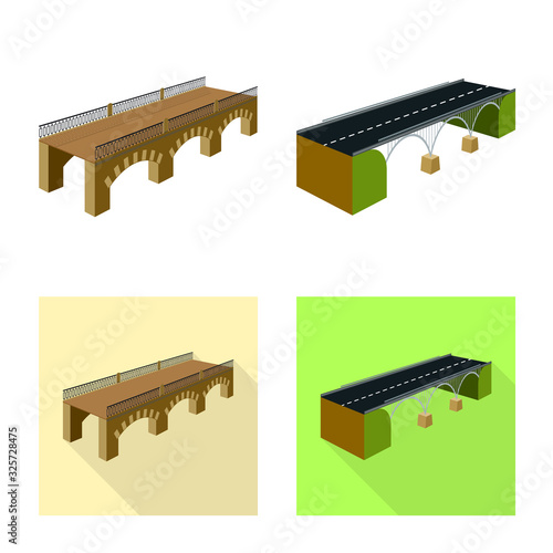 Vector illustration of connection and design icon. Set of connection and side stock vector illustration.