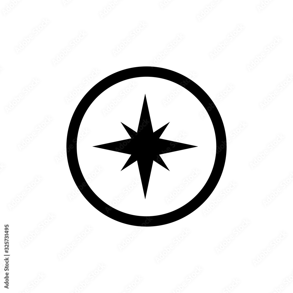Compass vector icon template. Compass icons on white background. Compass vector icon template. Compass icons on white background.