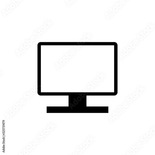 Computer icon. PC Icon vector. Computer monitor icon. Flat PC symbol.