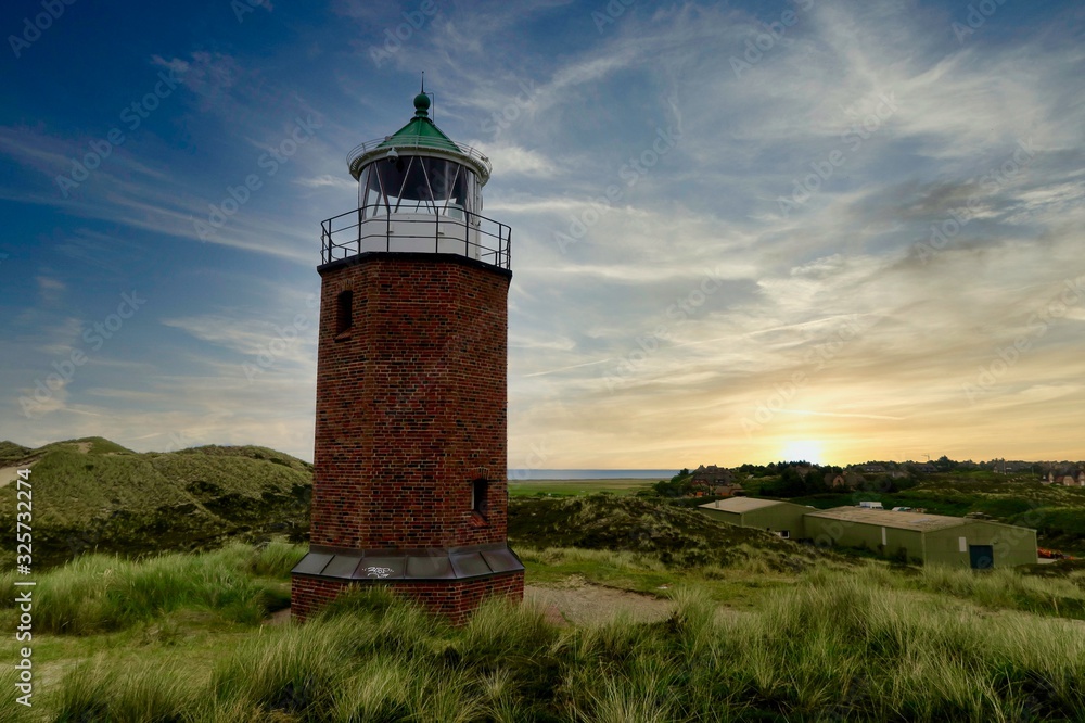 Ein Leuchtturm auf der schönen Insel Sylt