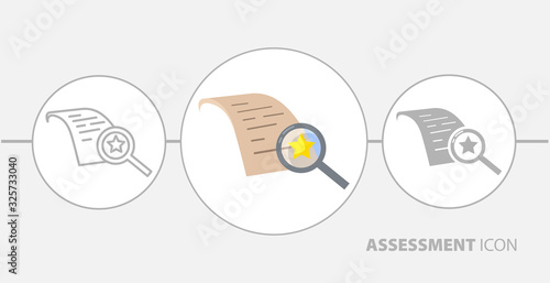 Assessment flat icon. auditing icon