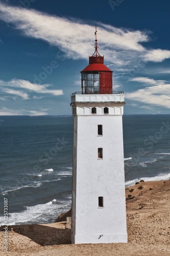 Ein Leuchtturm an der Dänischen küste von Lönstrup