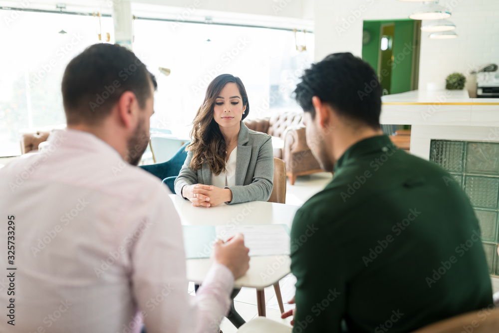 Fototapeta premium Applicant Looking At Recruiters During Interview